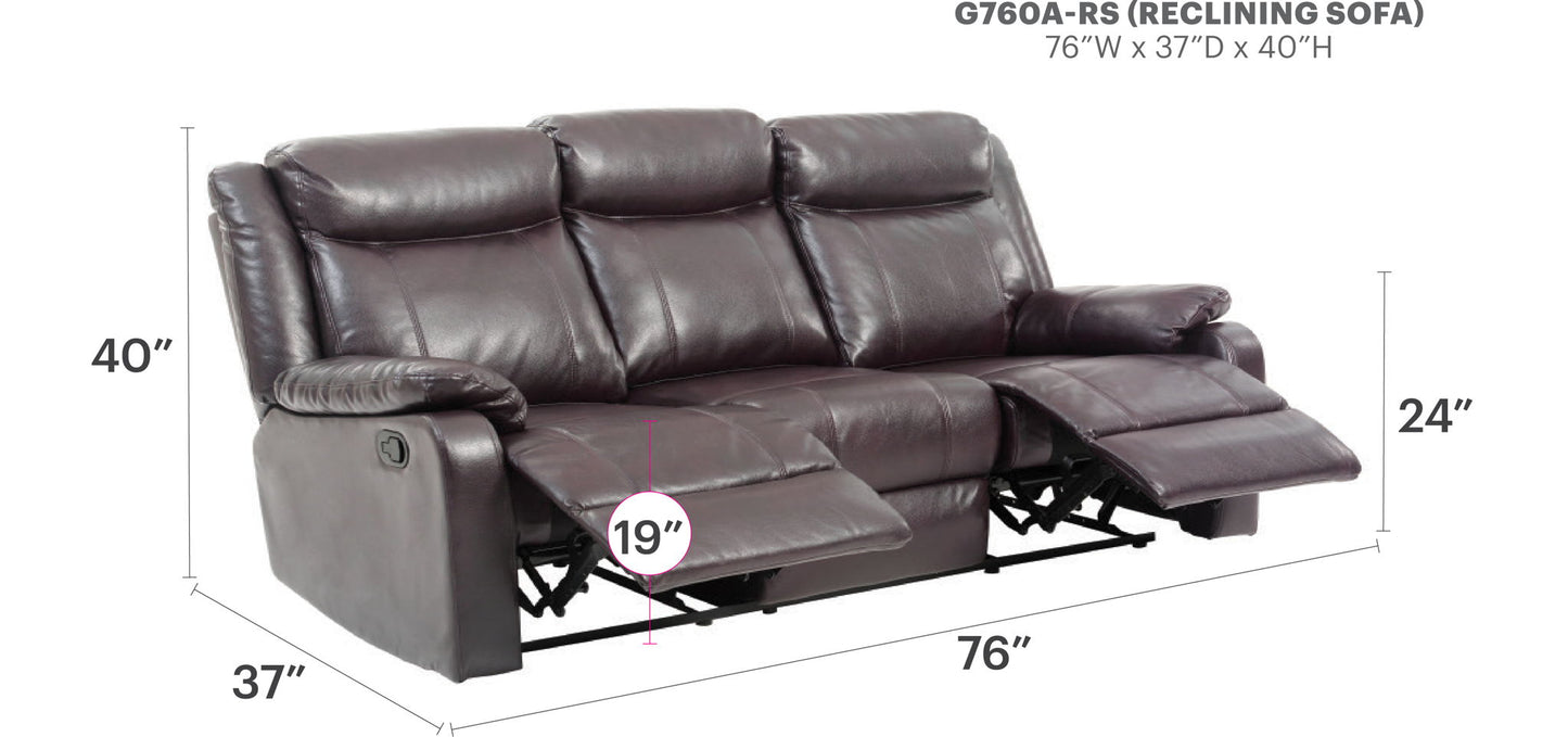 Glory Furniture - Ward - Double Reclining Sofa