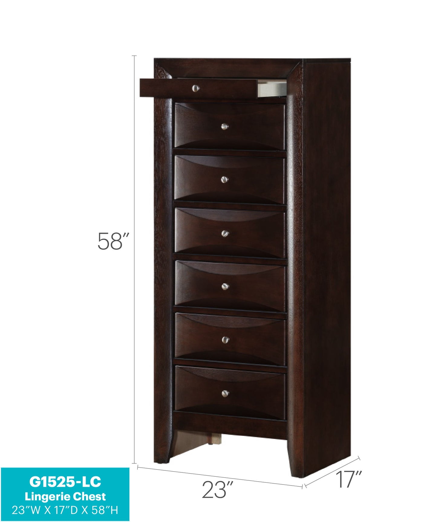 Glory Furniture - Marilla - 7 Drawer Lingerie Chest
