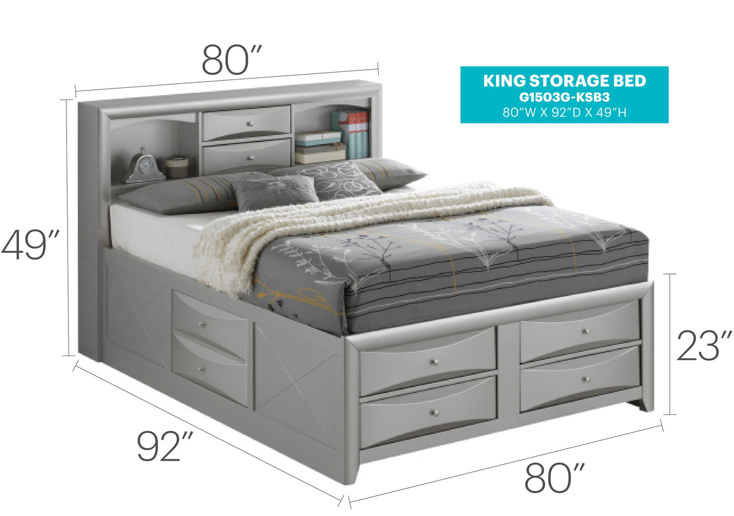 Glory Furniture - Marilla - Storage Bed