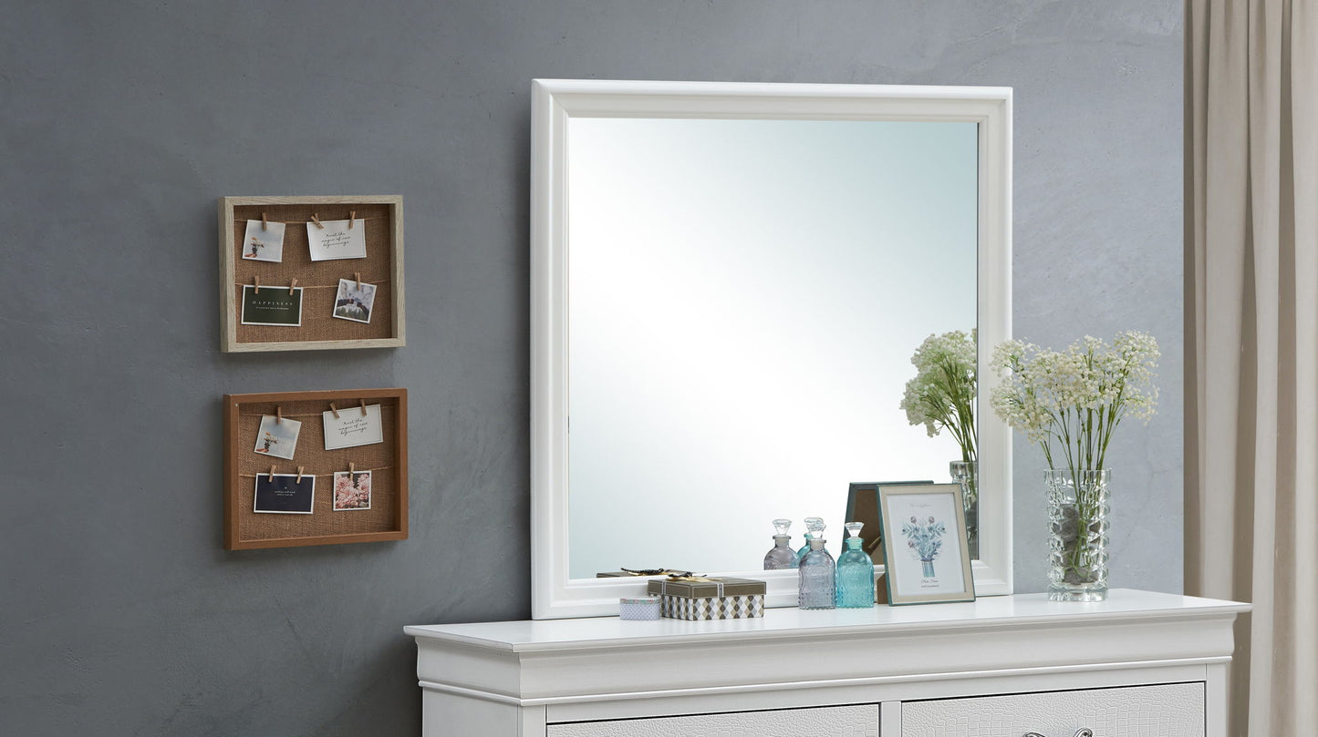 Lorana - 38" Mirror - Silver Champagne