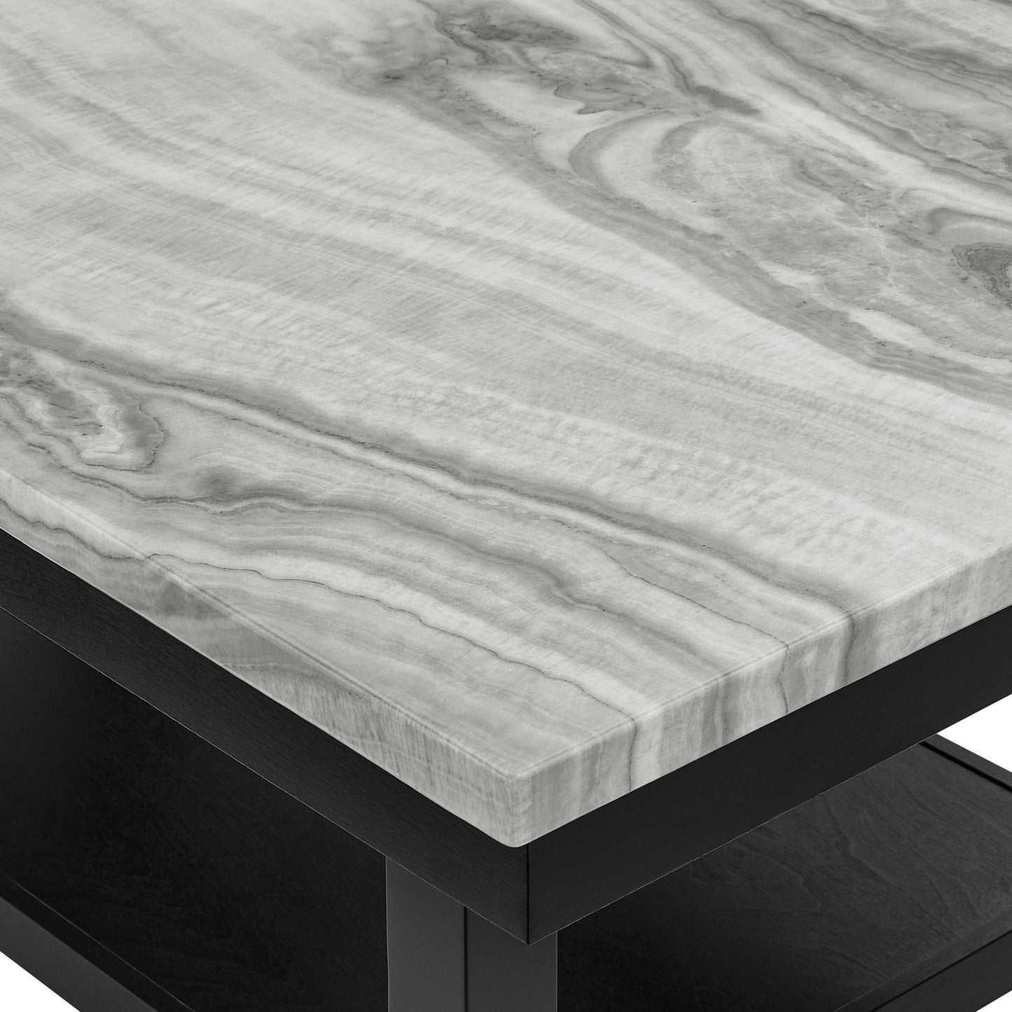 Marbel - Faux Marble Counter Height Set