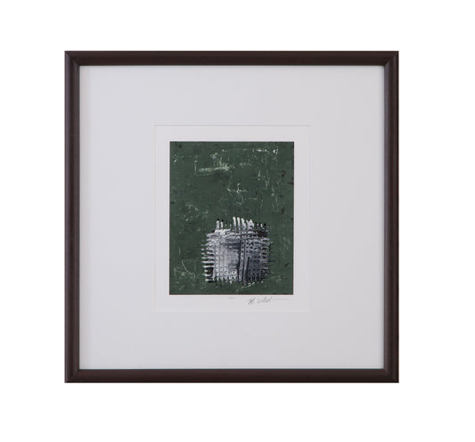 Dual Dichotomy III Framed Print - Gray / White