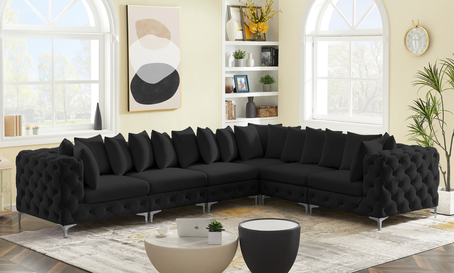 Tremblay - Modular Sectional 6 Piece - Black - Fabric