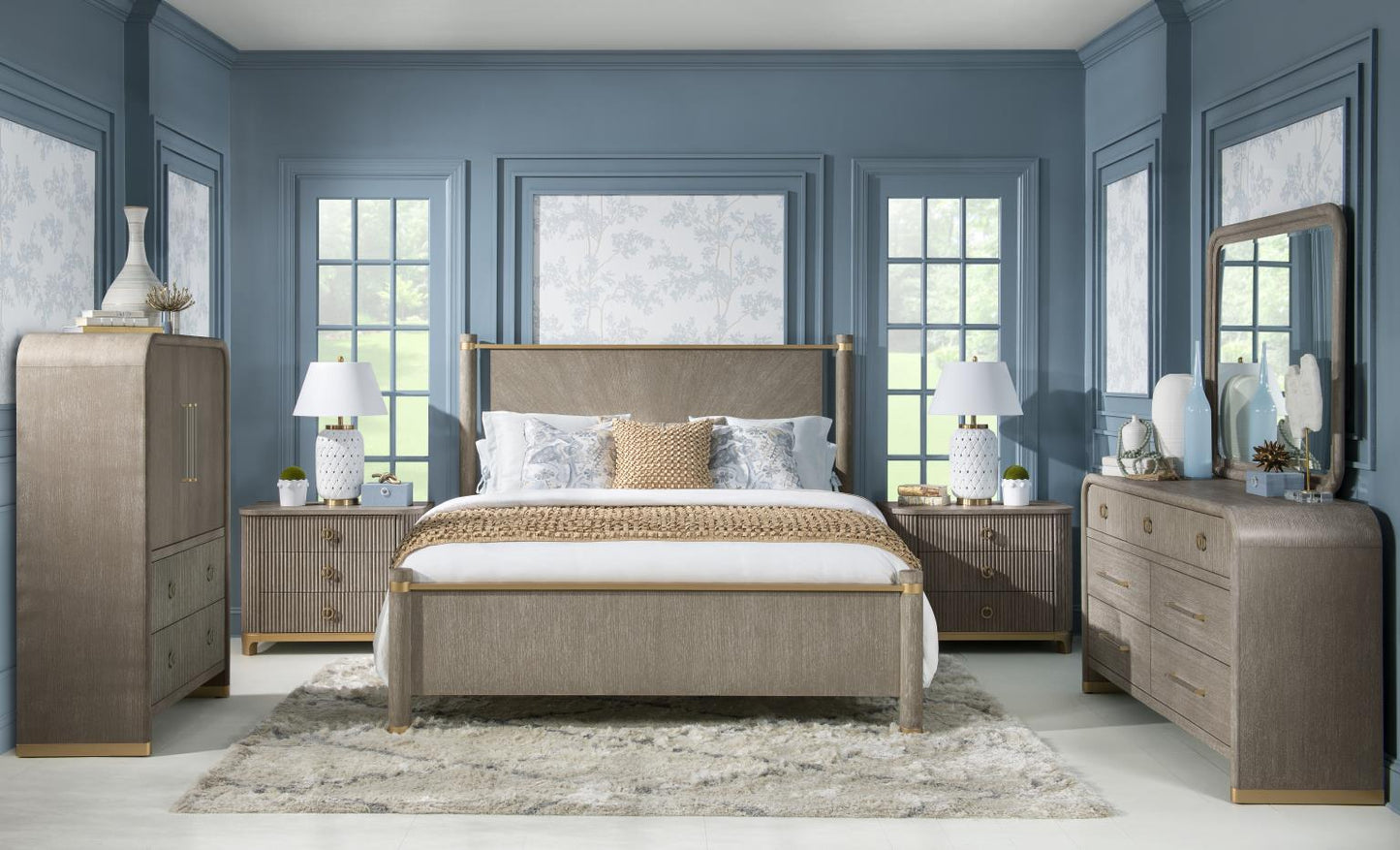 Miramar - Complete Panel Bed Wood Posts