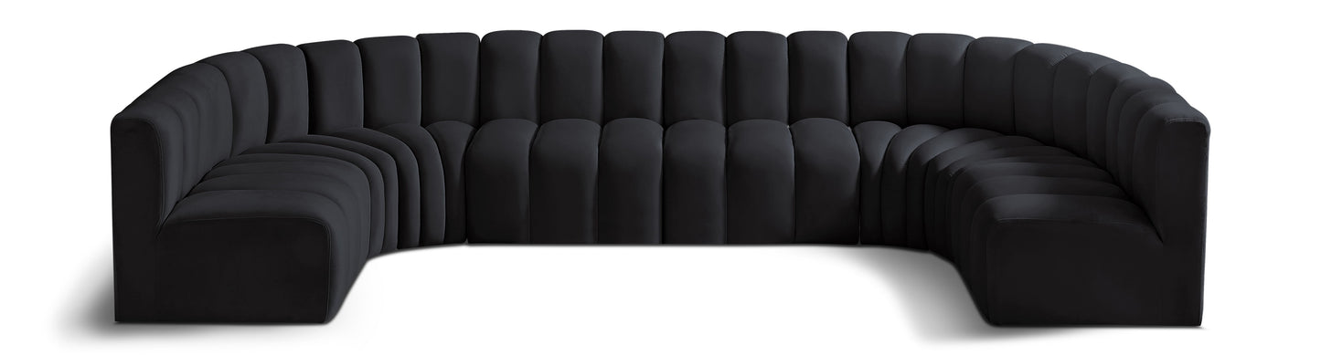 Arc - Velvet Modular U-Shaped Sectional