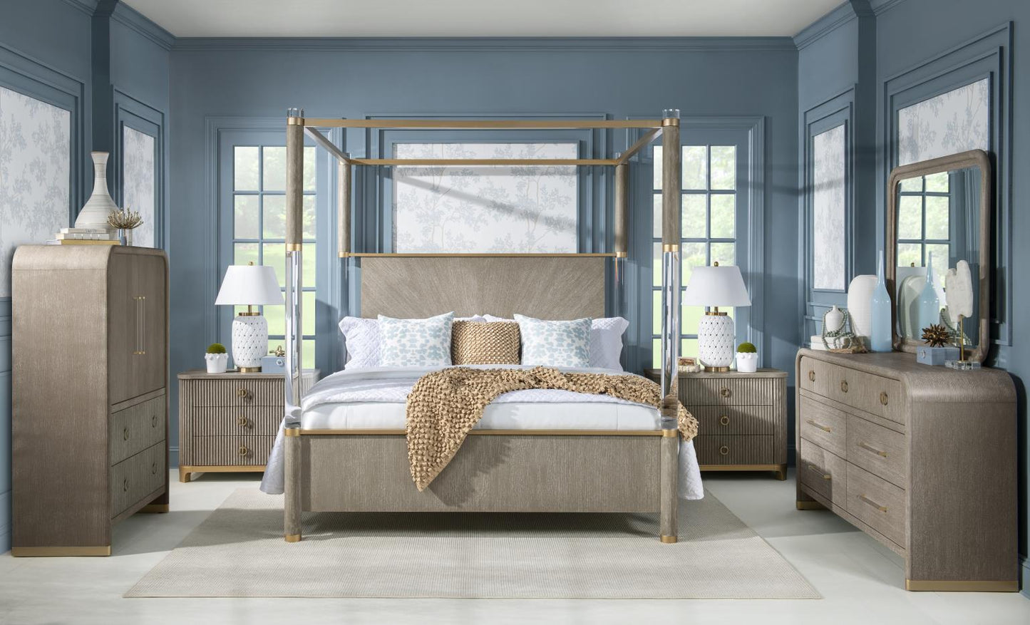 Miramar - Complete Panel Bed Wood Posts