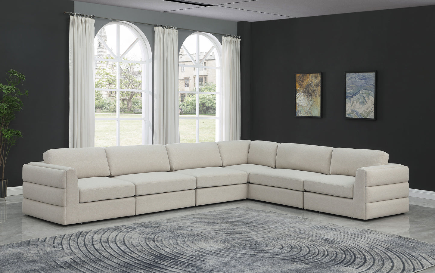 Beckham - Modular Sectional 6 Piece - Beige