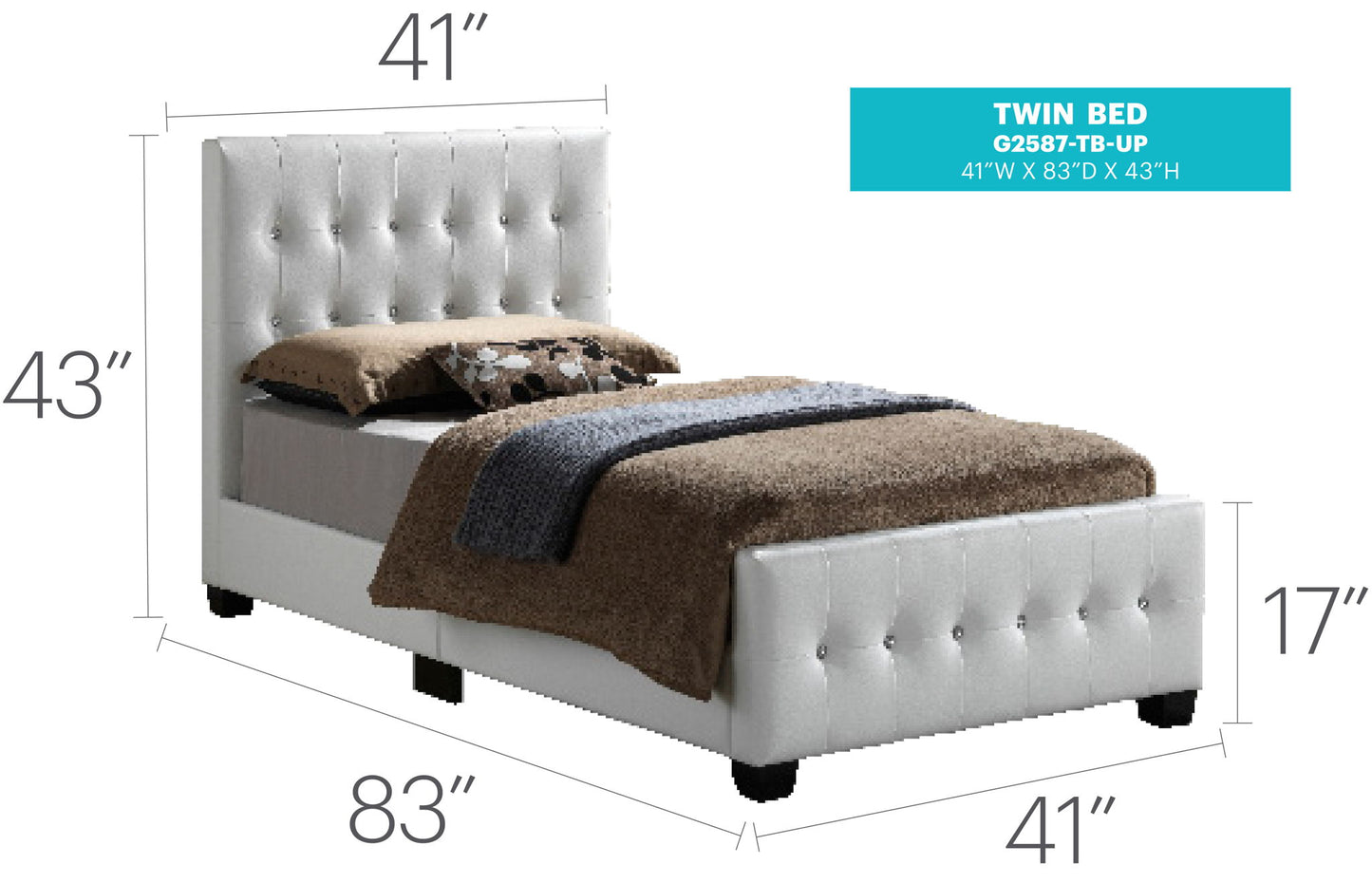 Glory Furniture - Diamond - Bed