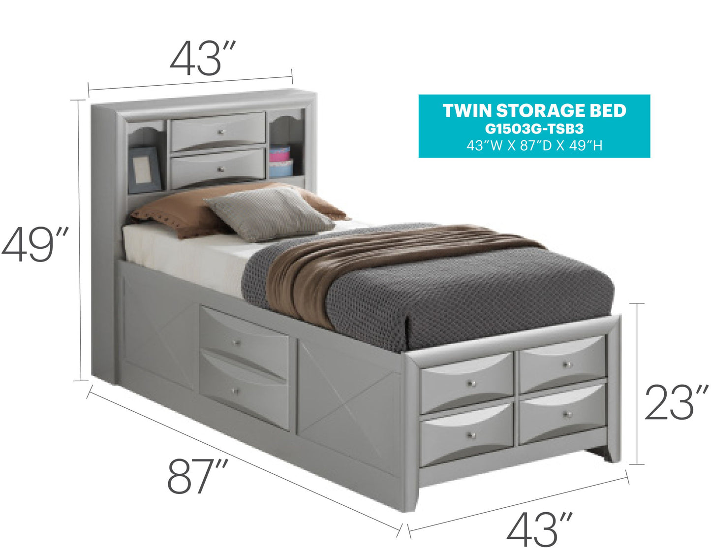 Glory Furniture - Marilla - Storage Bed