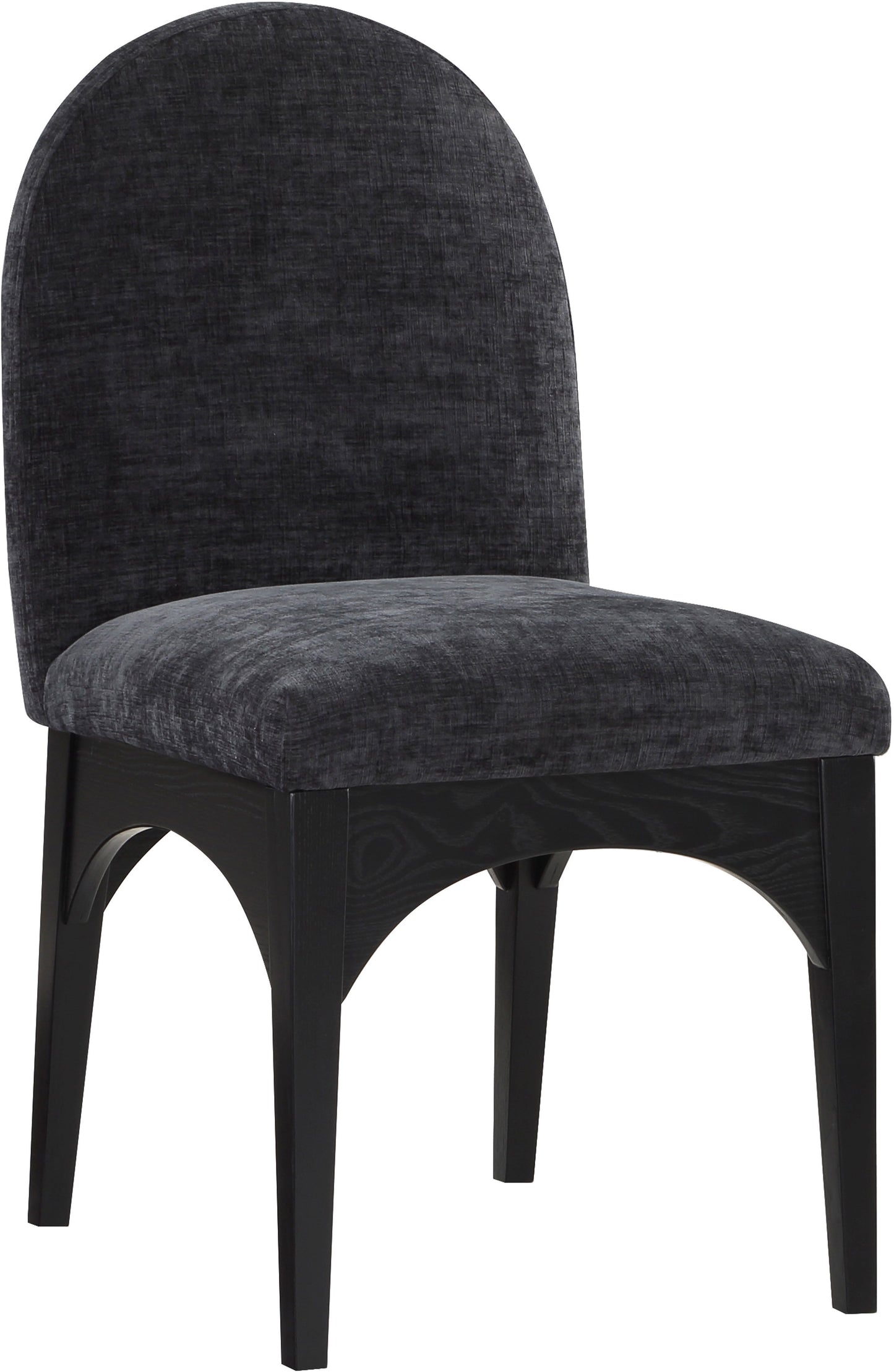 Waldorf - Chenille Dining Side Chair With Black Legs