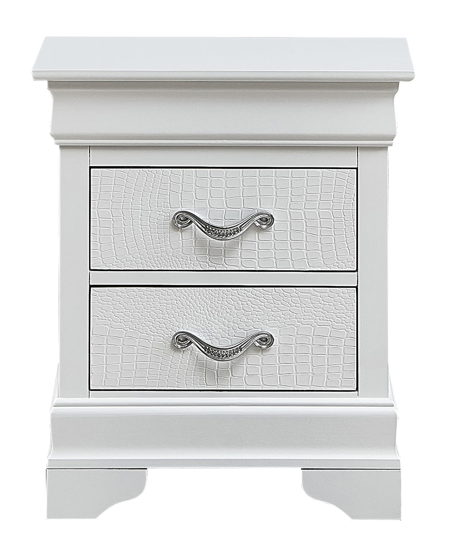 Lorana - 24" Nightstand - Silver Champagne