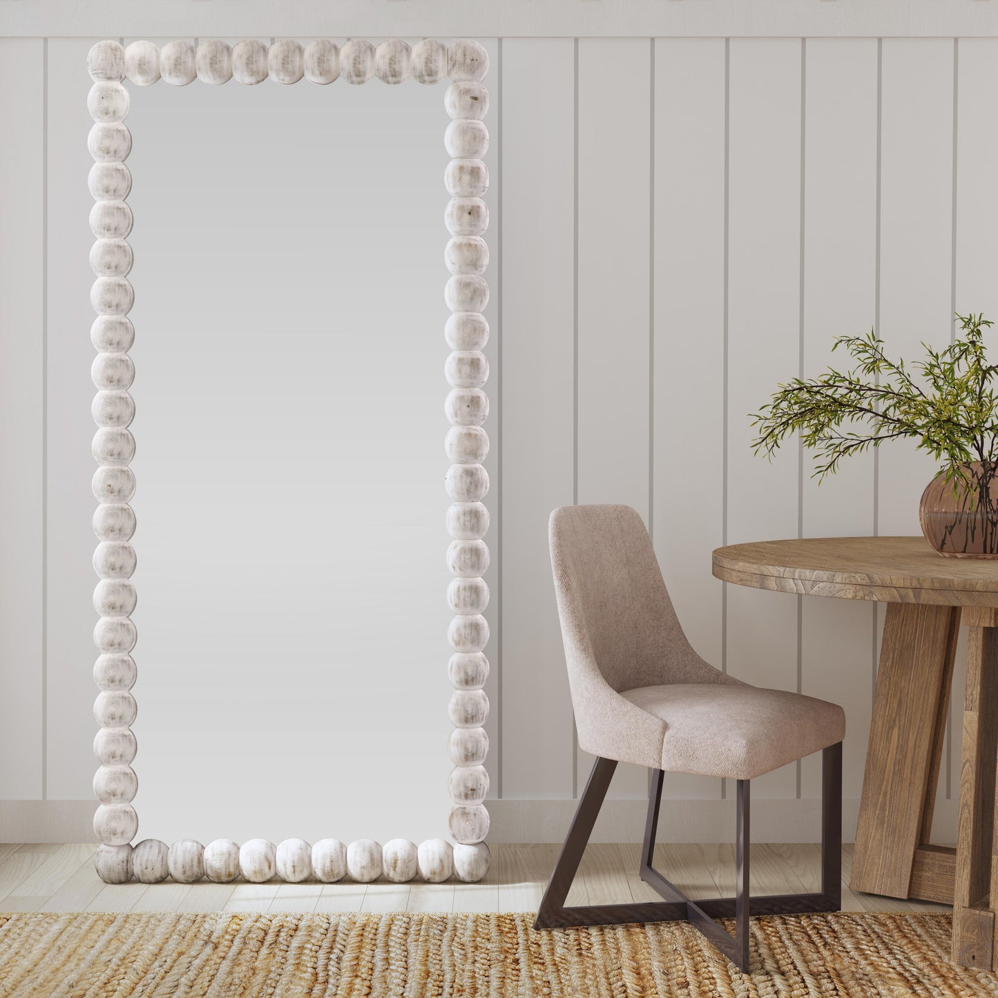Mandith - Floor Mirror - White