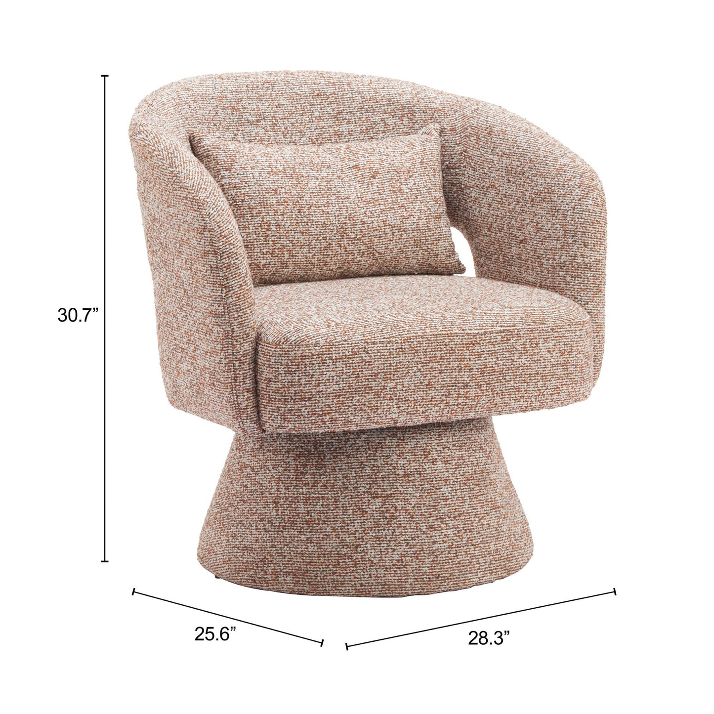 Liva - Swivel Chair - Frosty Brown