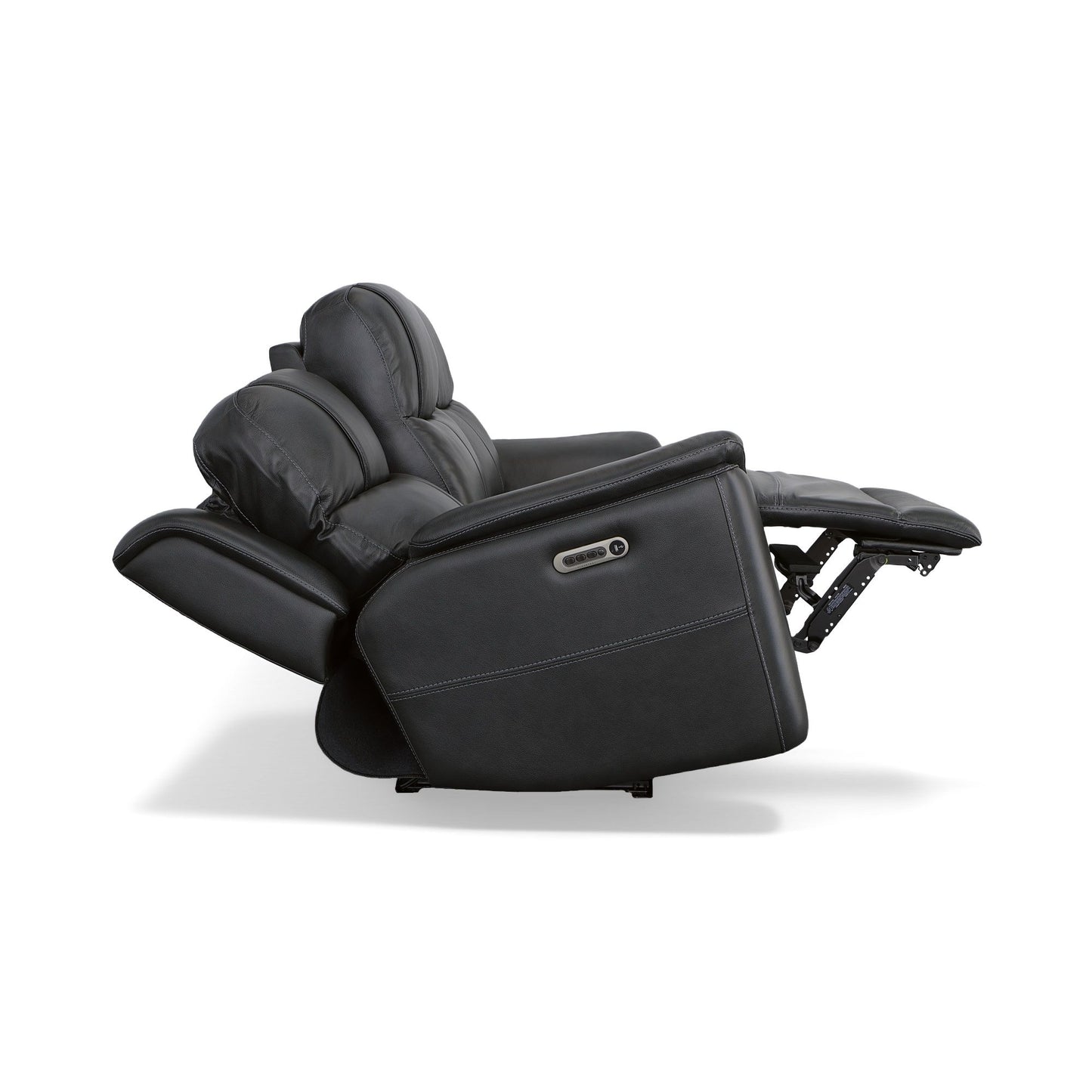 Crew - Power Reclining Sofa With Power Headrests & Lumbar - Black