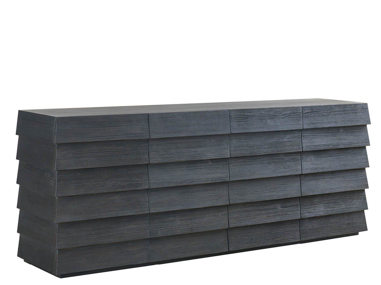 Dwell - Basalt Lap Credenza - Dark Gray