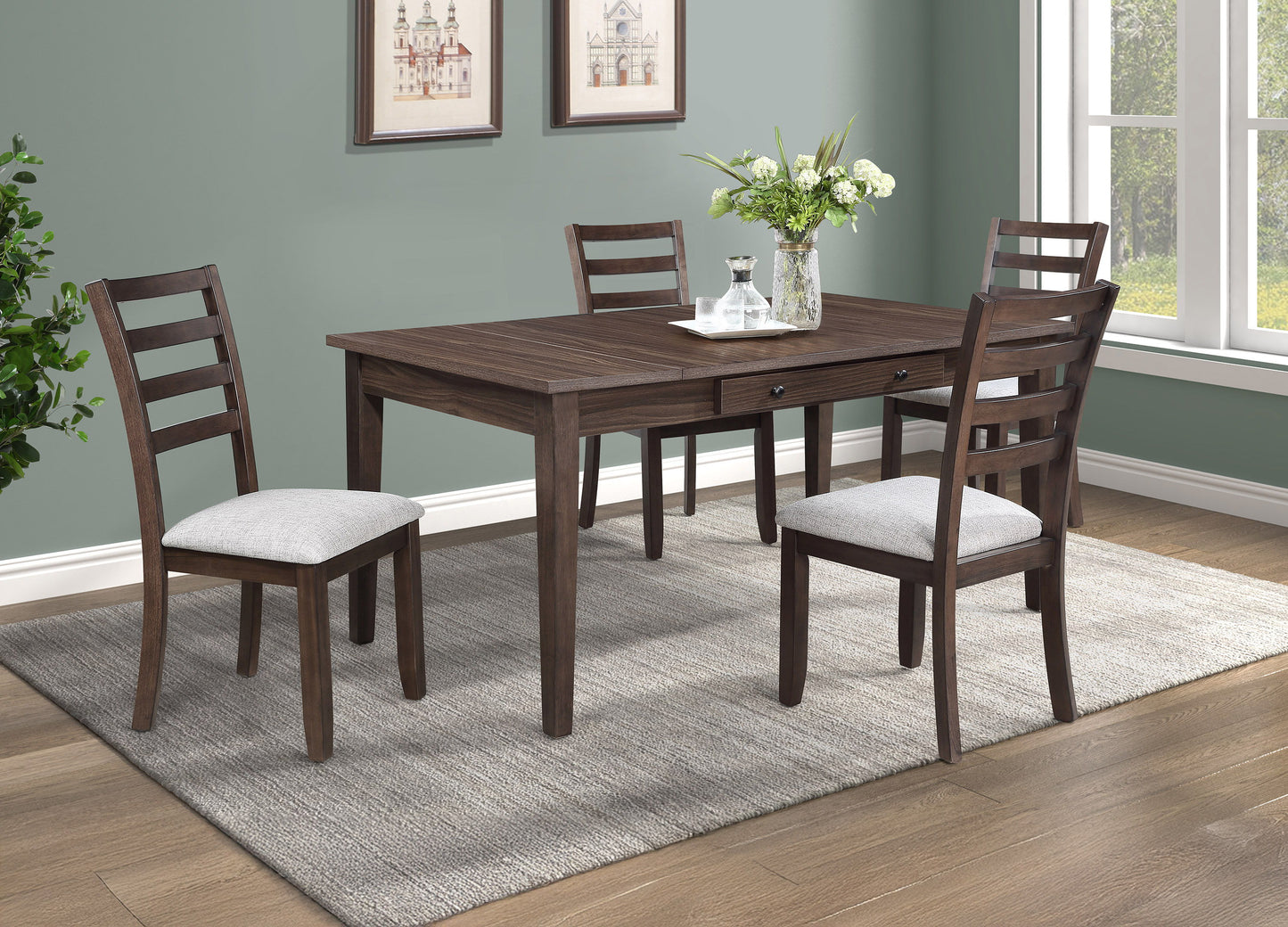 Wagner - Dining Table With Storage - Brown