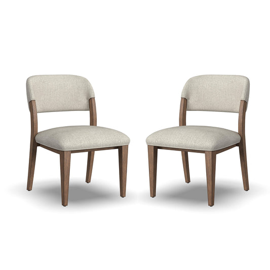 Lyra - Upholstered Barrel Chairs (Set of 2) - Pearl Silver