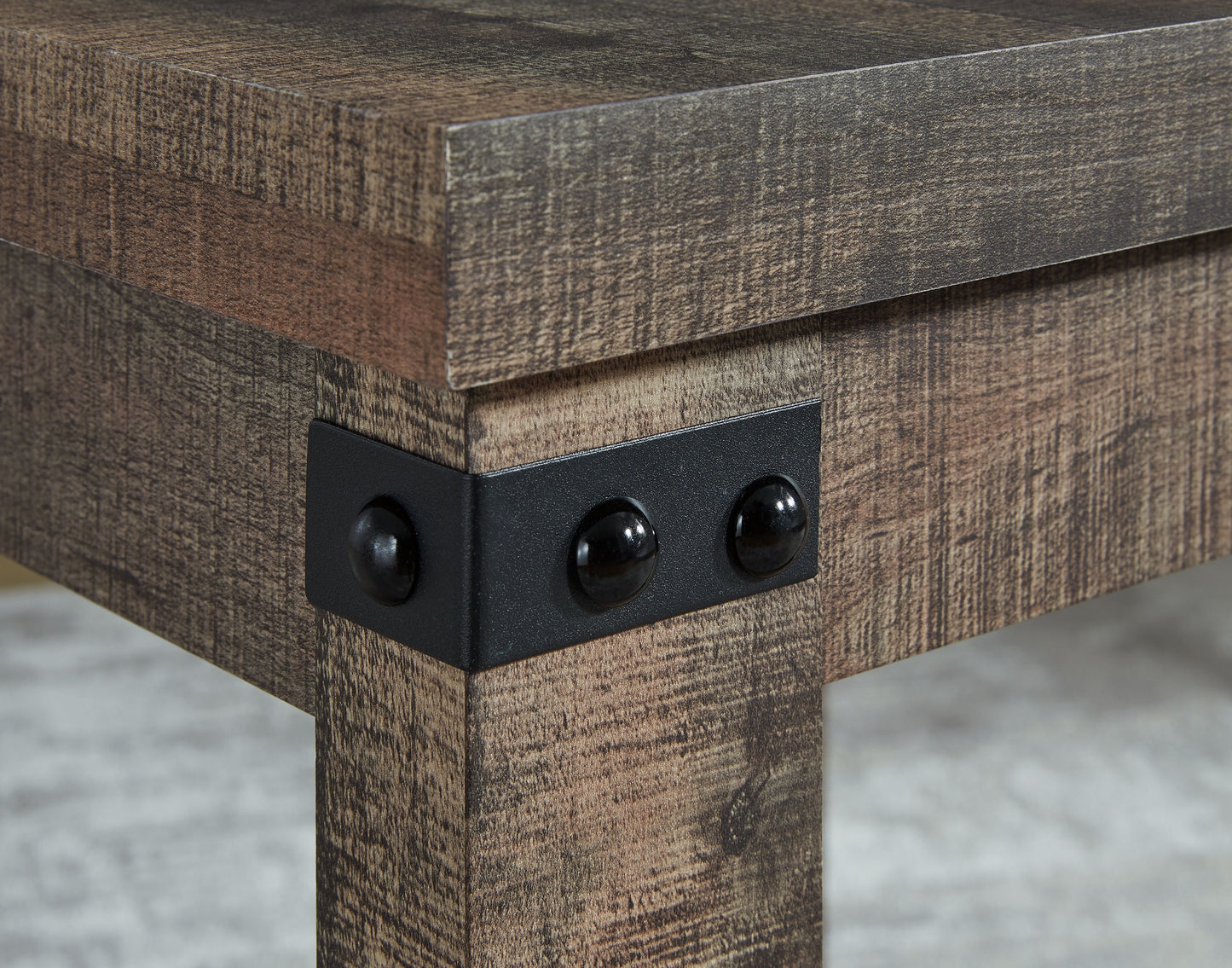 Hollum - Rustic Brown - Square End Table