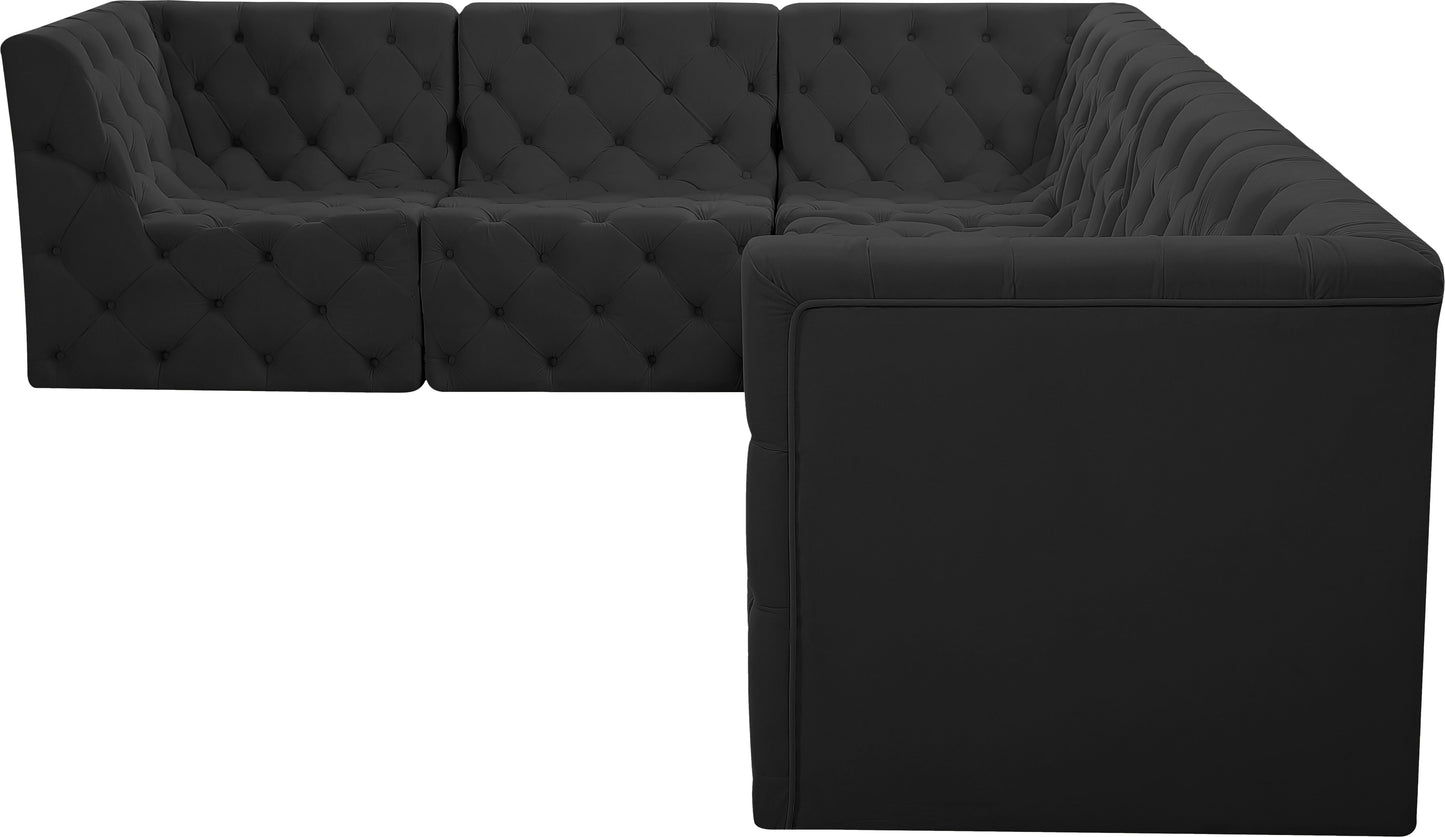 Tuft - Modular Sectional 6 Piece - Black - Fabric