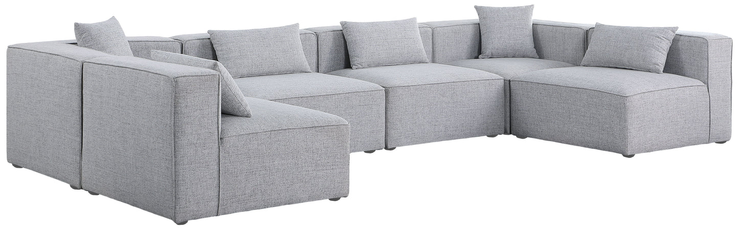 Cube - Modular Sectional 6 Piece - Gray