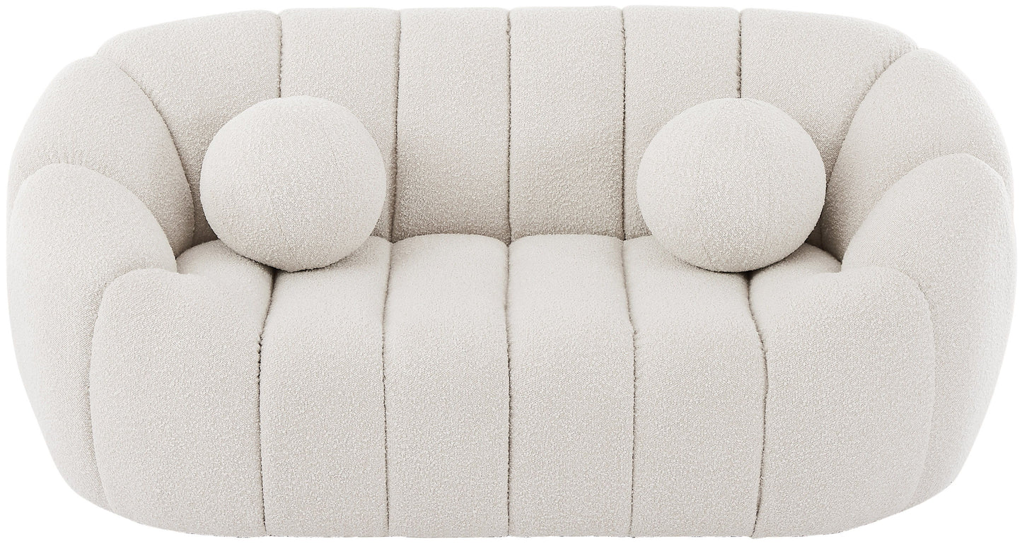 Elijah - Boucle Fabric Loveseat