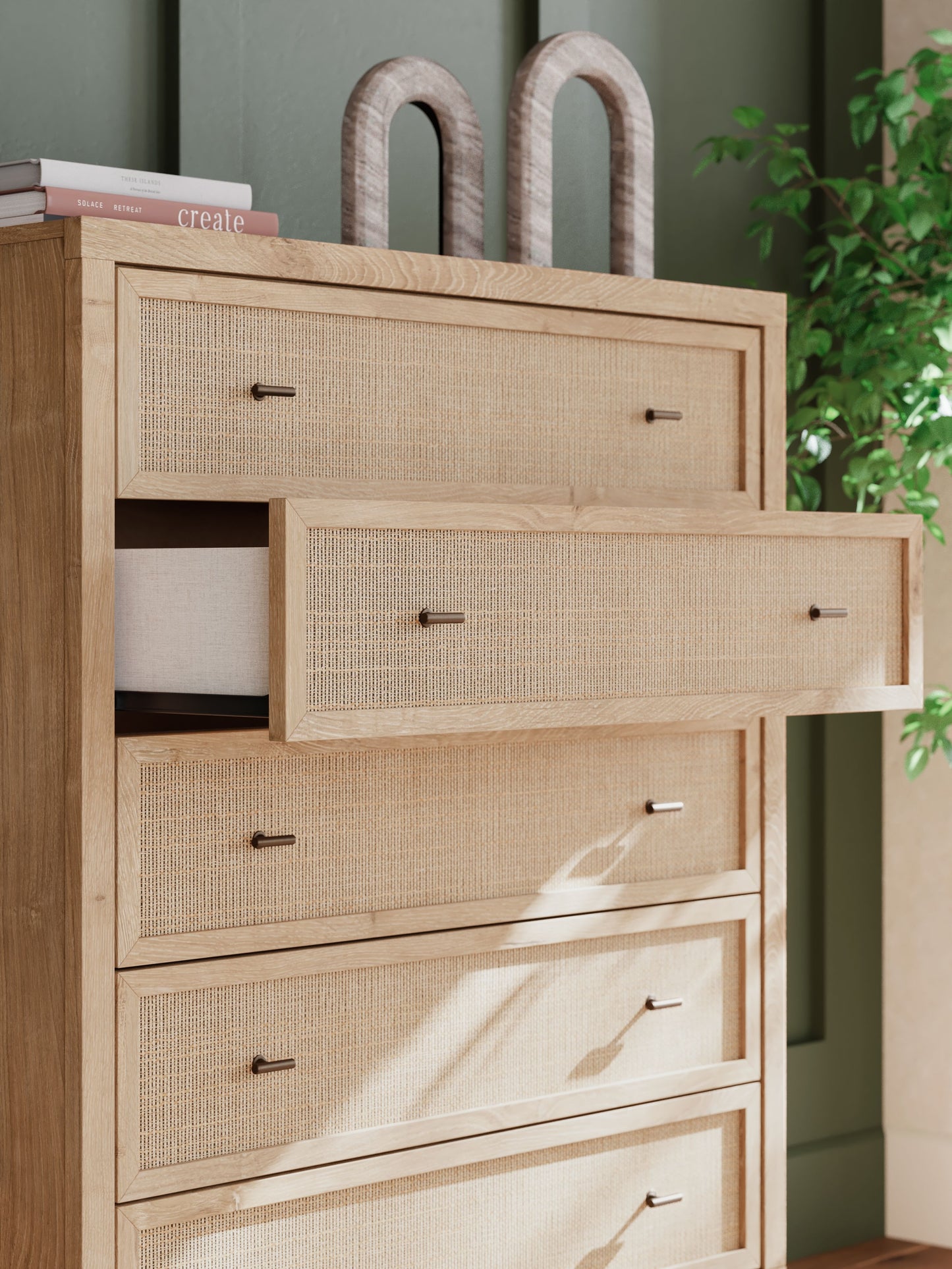 Cielden - Two-tone - Five Drawer Wide Chest