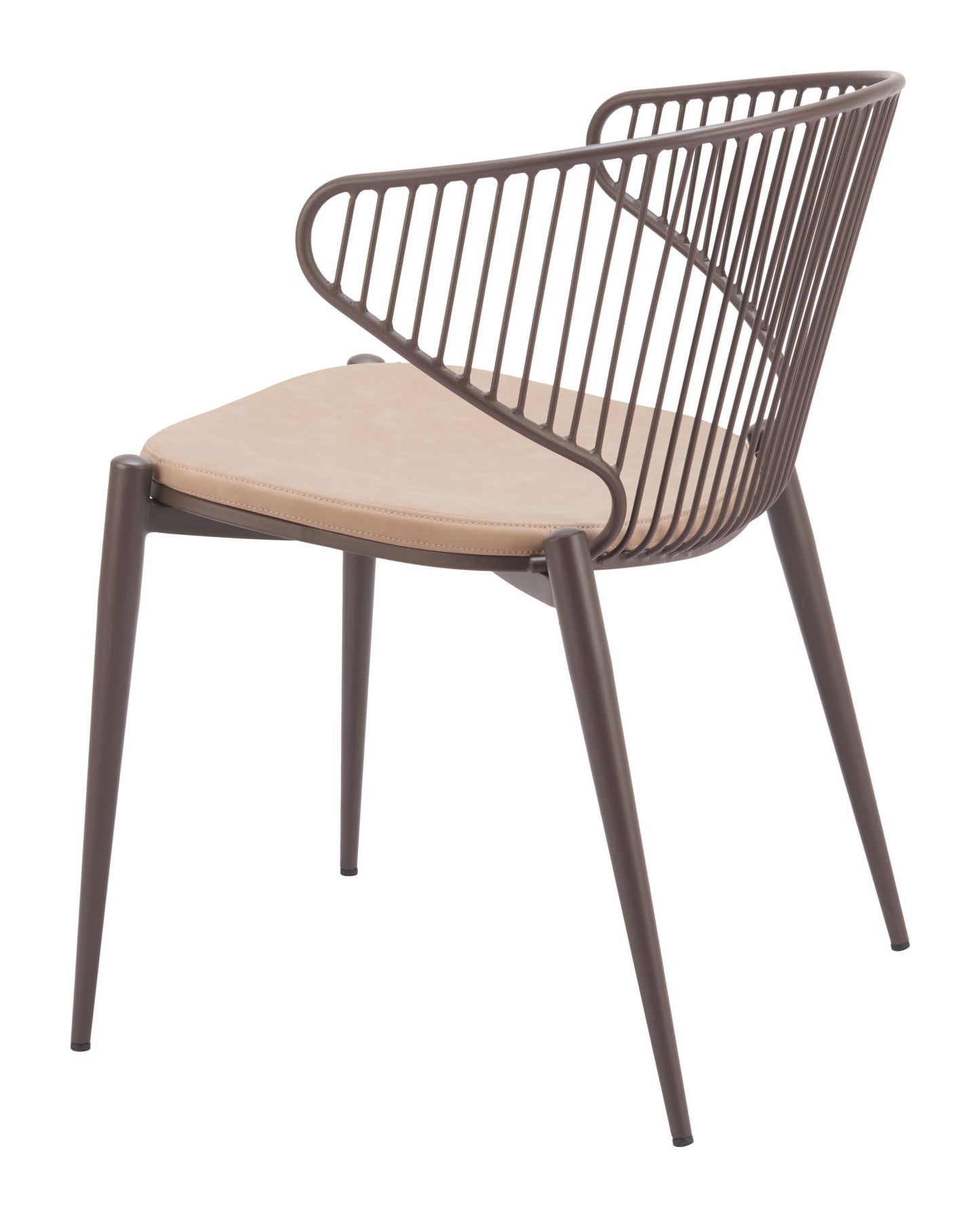 Silues - Dining Chair (Set of 2) - Taupe & Brown