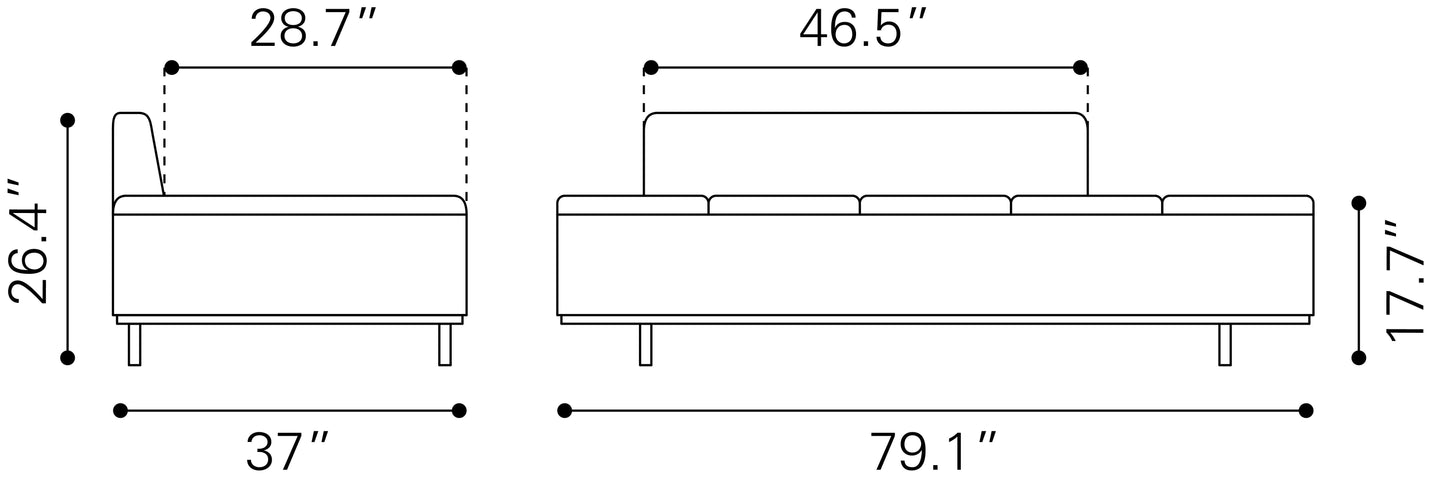 Confection - Sofa - Gray