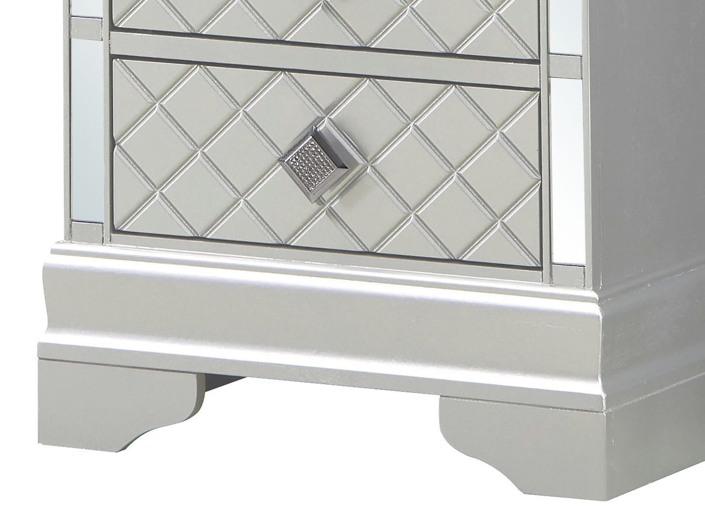 Verona - 24" Nightstand - Silver Champagne