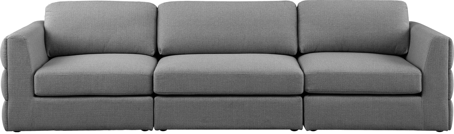 Beckham - Modular Sofa 3 Seats - Gray - Fabric