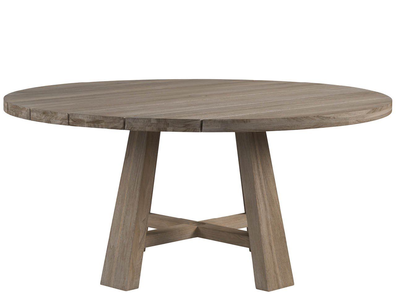 Coastal Living Outdoor / Saratoga - Round Dining Table Wood Top - Light Brown
