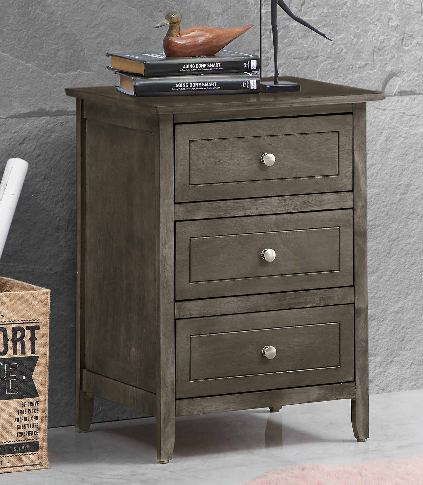 Glory Furniture - Daniel - 3 Drawer Nightstand