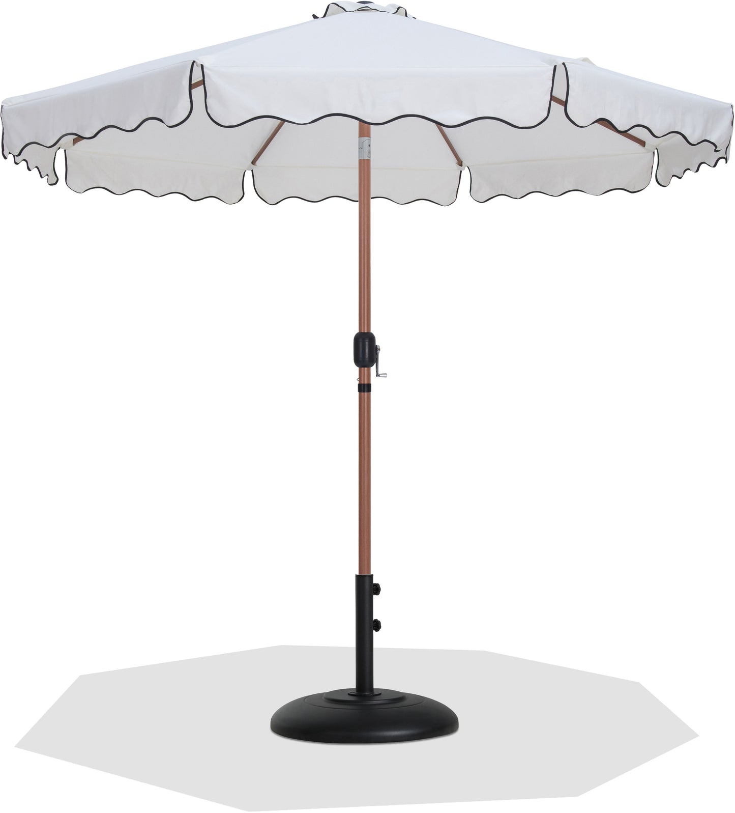 Amalfi - Patio Umbrella - Black Base / Light Brown Pole