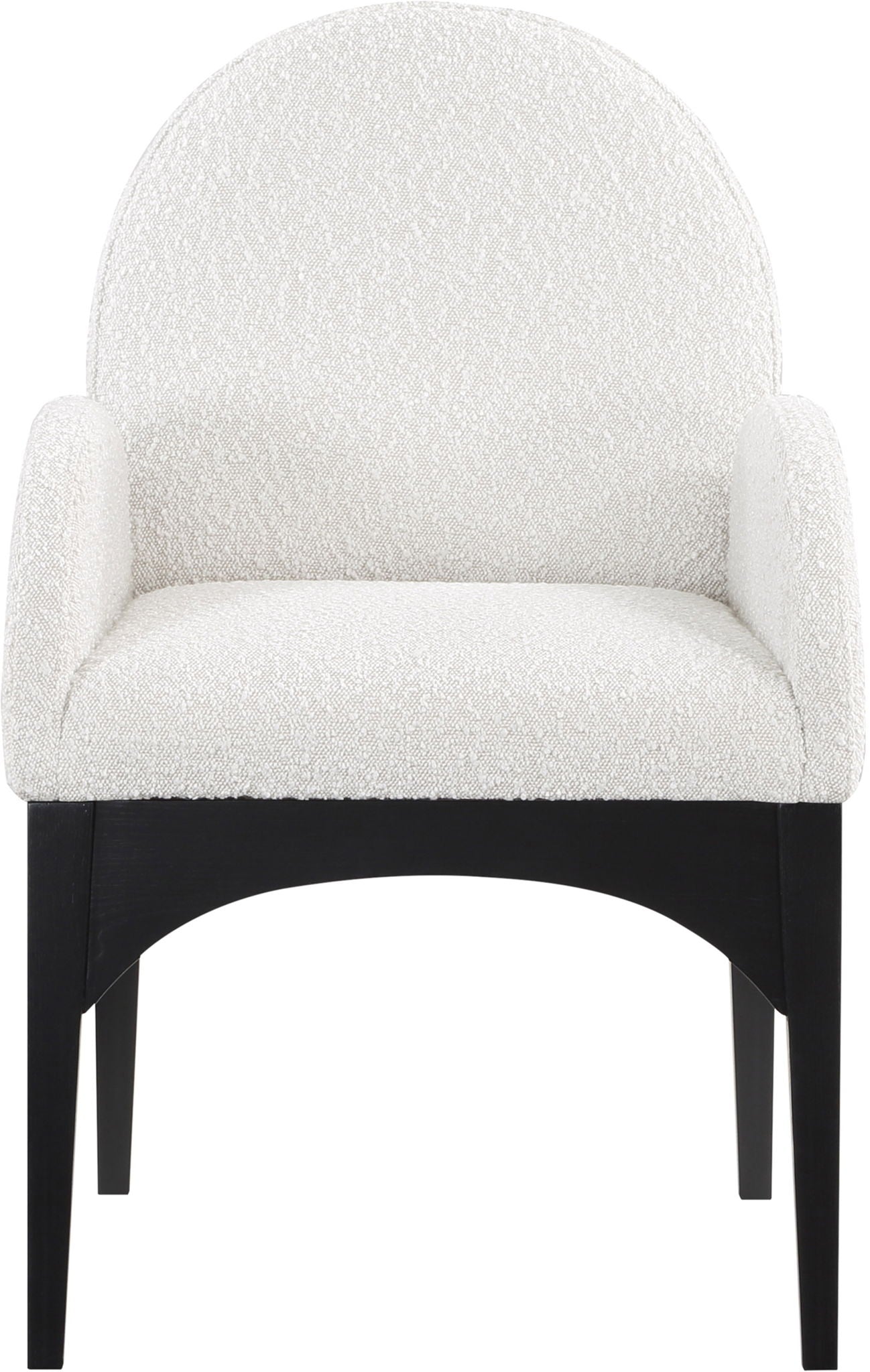 Waldorf - Boucle Dining Arm Chair With Black Legs