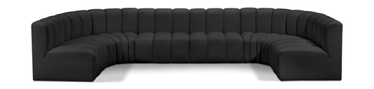 Arc - Faux Leather Modular U-Shaped Sectional