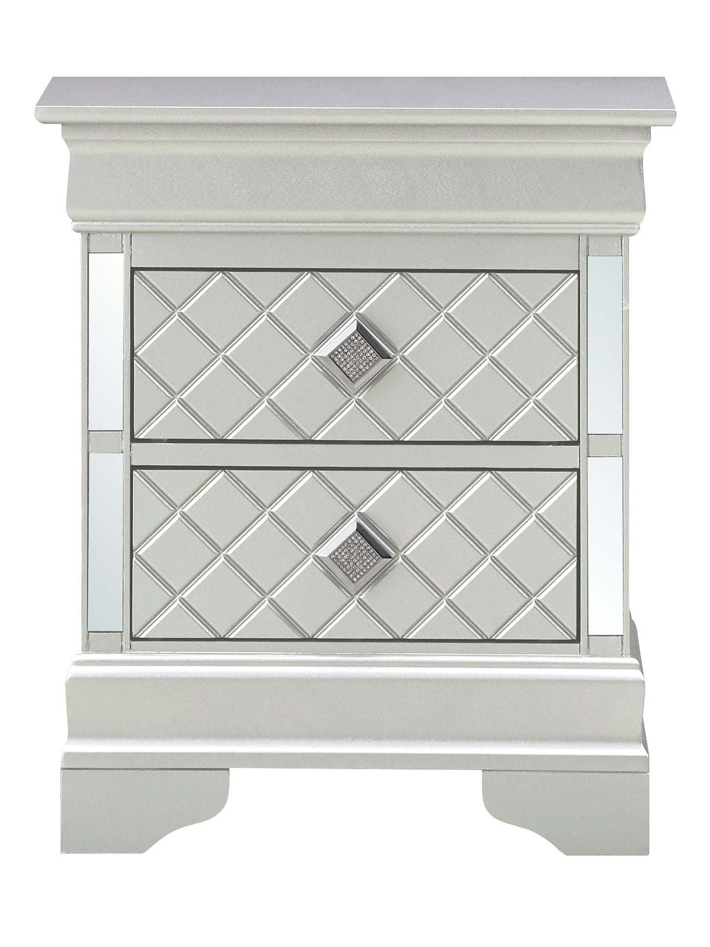 Verona - 24" Nightstand - Silver Champagne