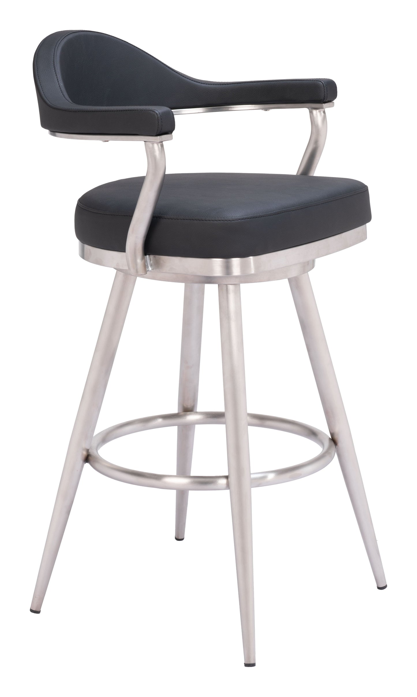 Vagur - Swivel Barstool - Black