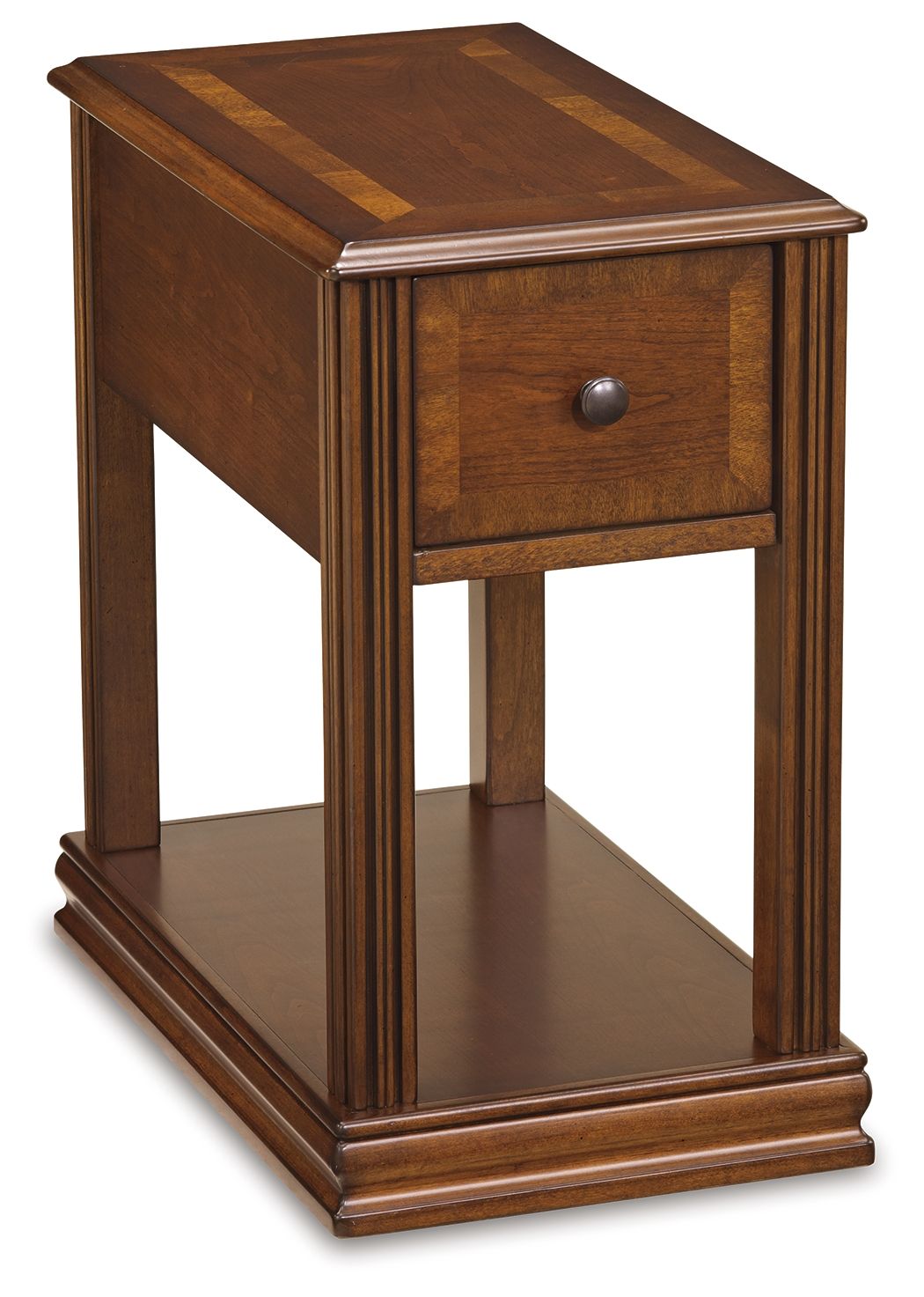 Breegin - Brown - Chair Side End Table - Removable Tray