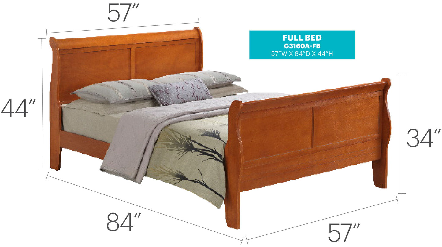 Glory Furniture - Louis Phillipe - Sleigh Bed