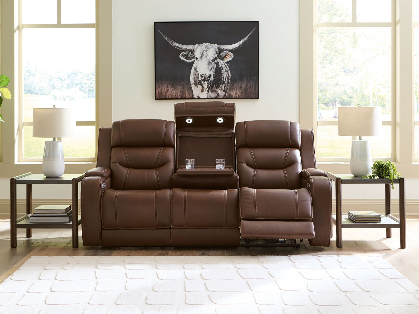 Knightington - Power Reclining Sofa With Audio Seating
