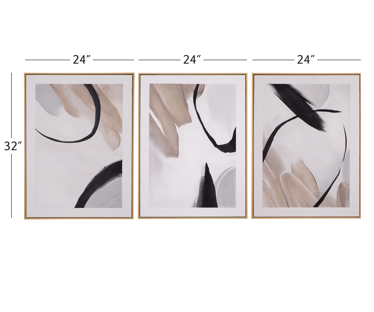 Eartha Canvas Art (Set of 3) - White