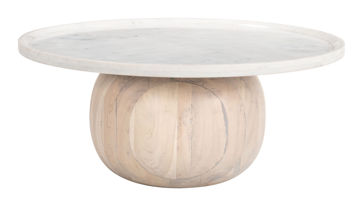 Savona - Coffee Table - White / Natural