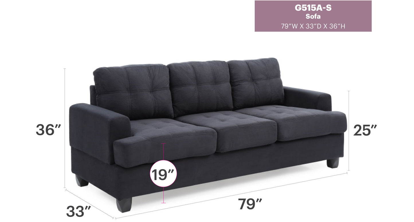 Sandridge - 36" Sofa - Black