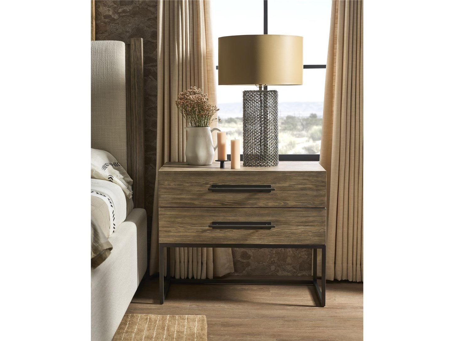 Dwell - Metal Base Nightstand