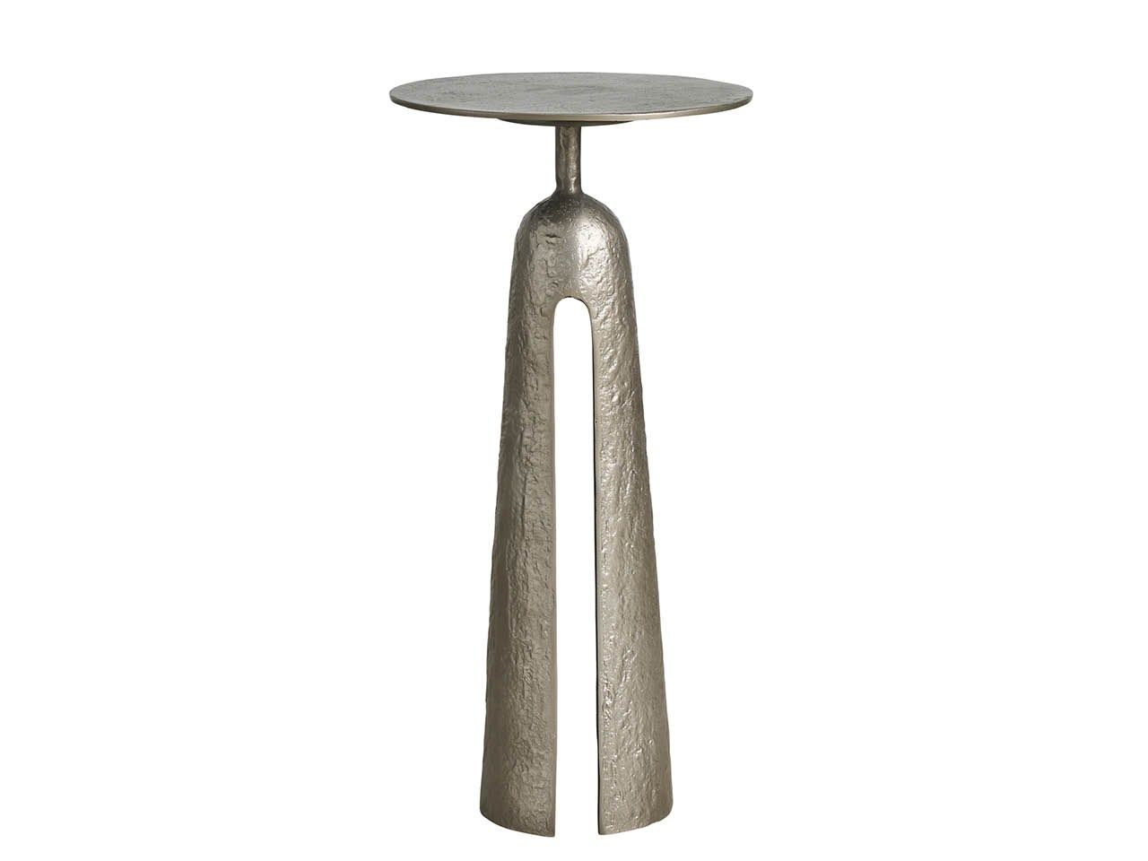 Modern - Metal Martini Table - Pearl Silver
