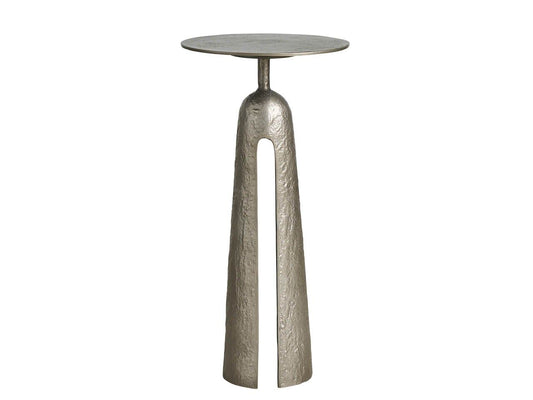Modern - Metal Martini Table - Pearl Silver