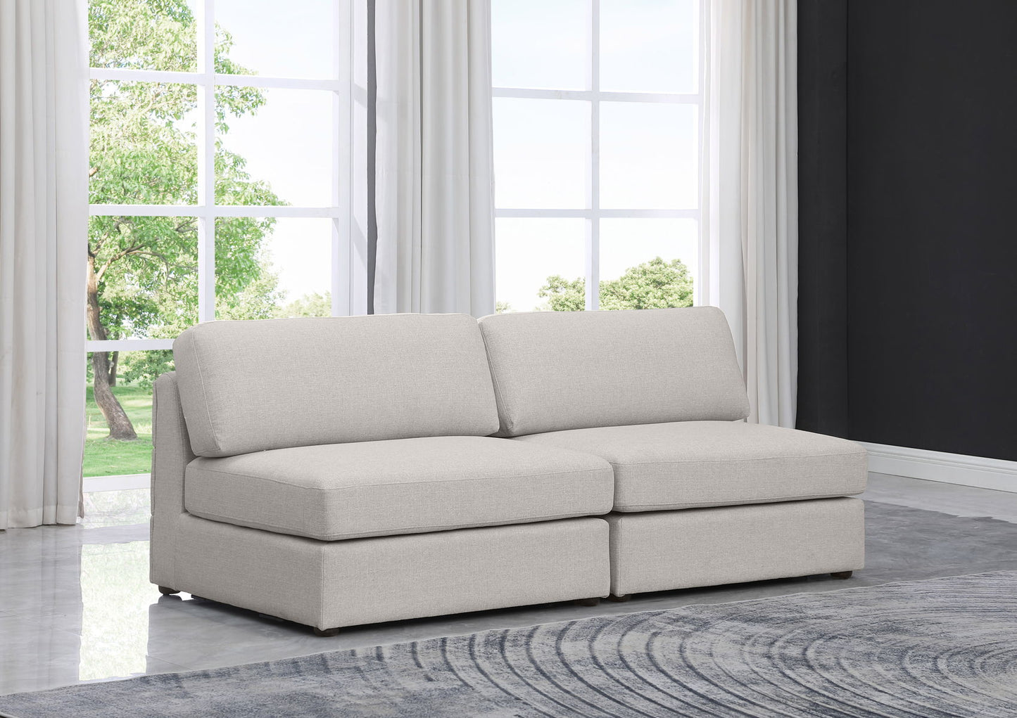 Beckham - Modular 2 Seats Armless Sofa