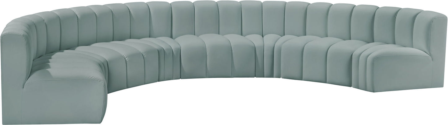 Arc - Faux Leather 8 Piece U-Shaped Modular Sofa