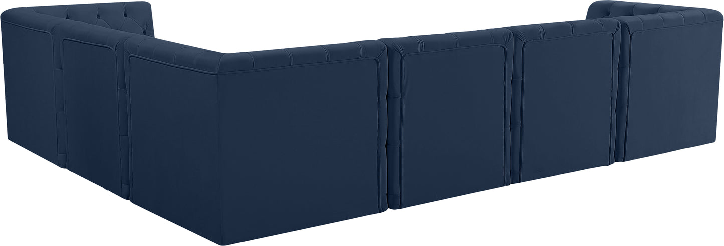 Tuft - Modular Sectional 6 Piece - Navy - Fabric