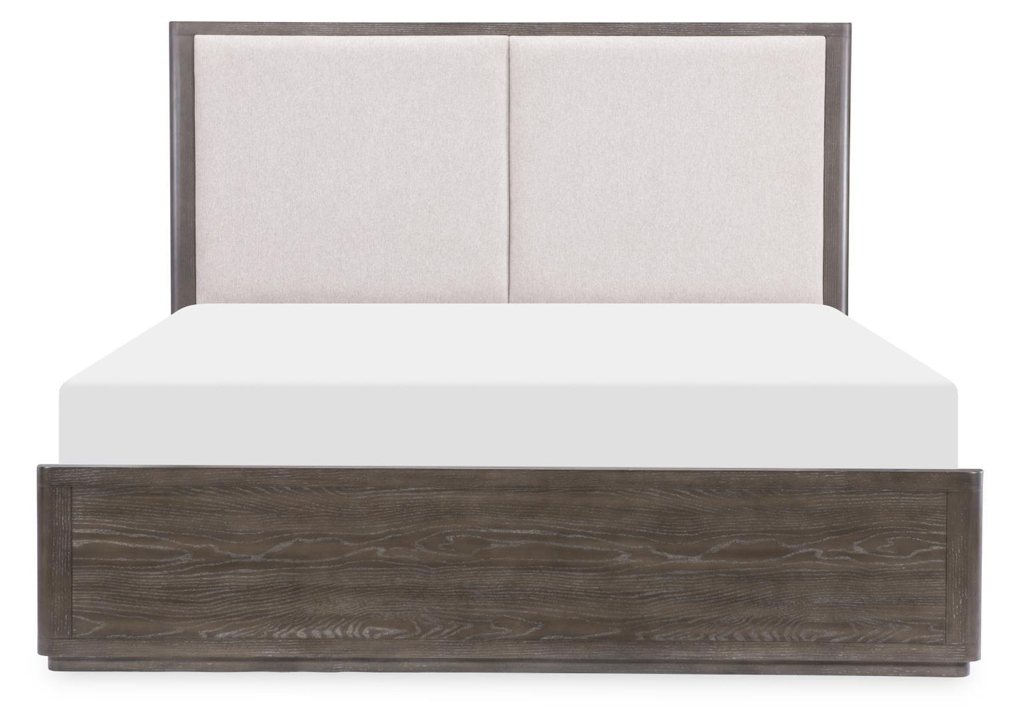 Horizons - Complete Upholstered Panel Bed - Deep Sable